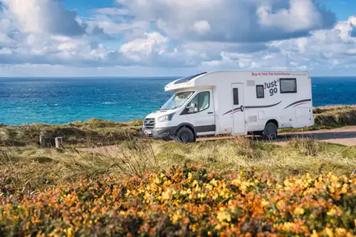 Ireland Camper Van parked up near the coast